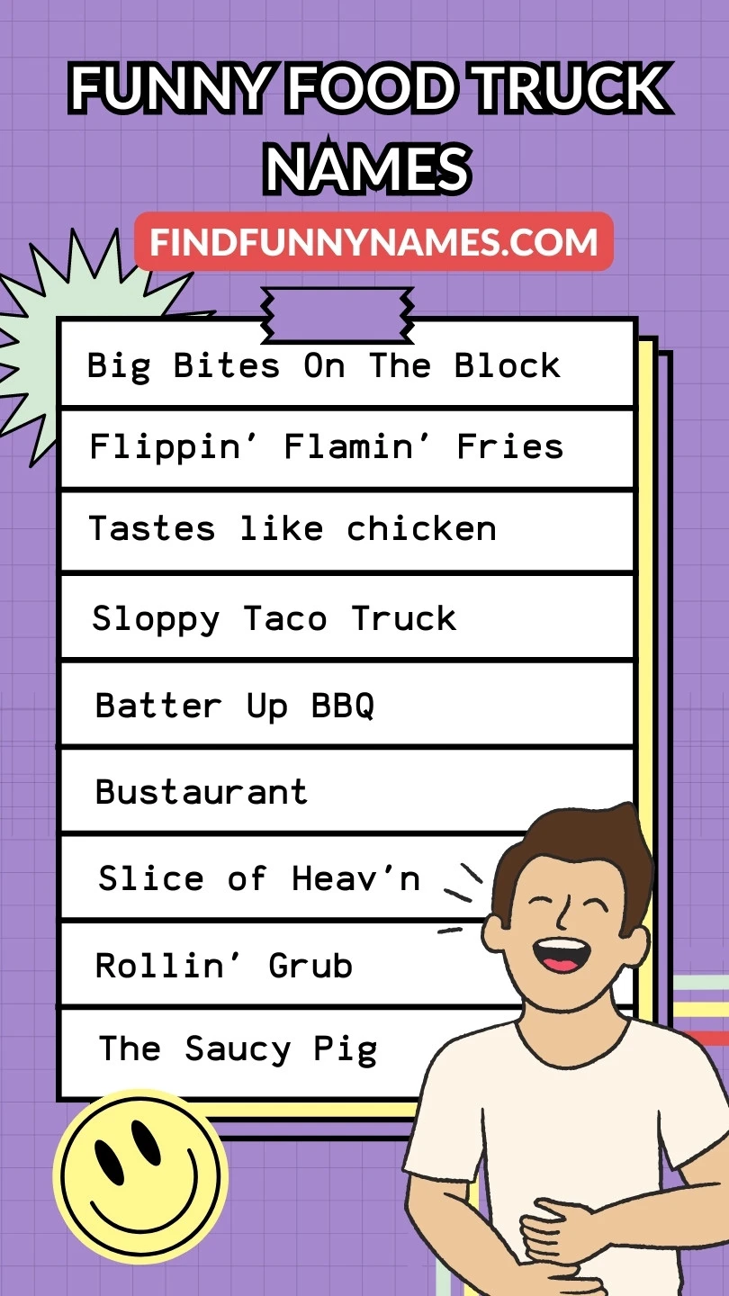 Creative and Funny Food Truck Names List