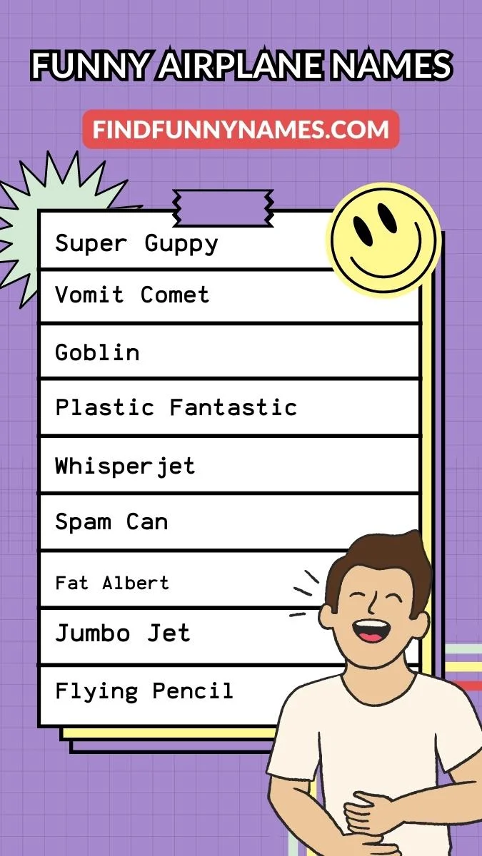 Funny Airplane Names Ideas List