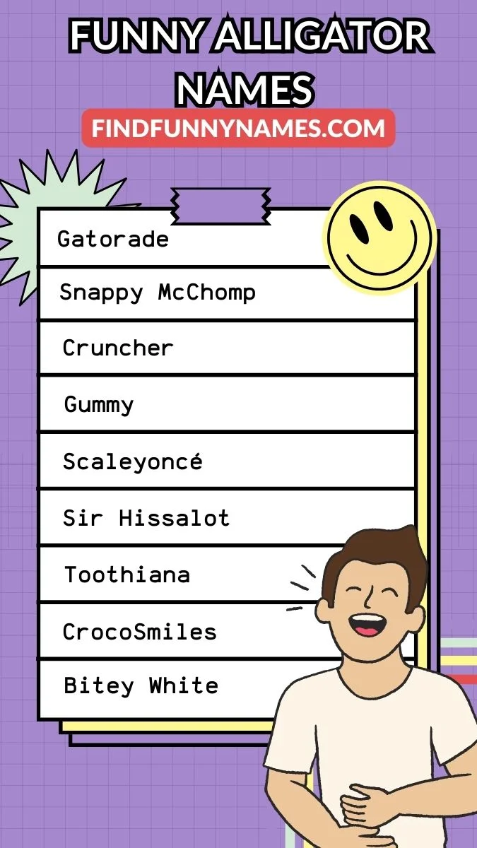Funny Alligator Names Ideas List