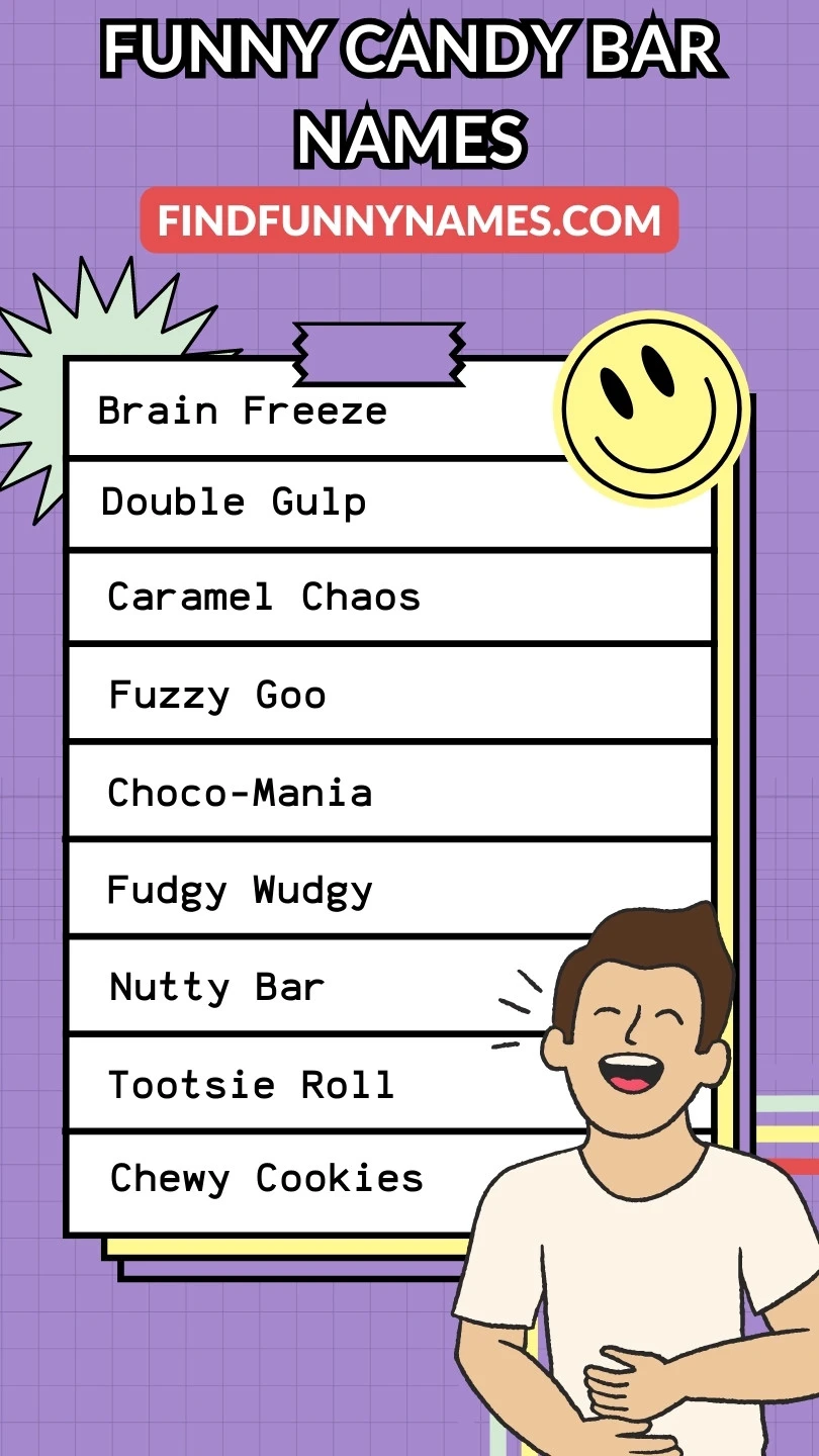 Funny Candy Bar Names Ideas List