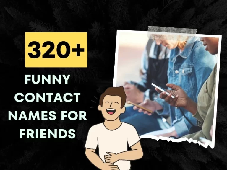 Funny Contact Names For Friends