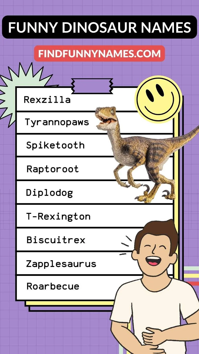 Funny Dinosaur Names Ideas List