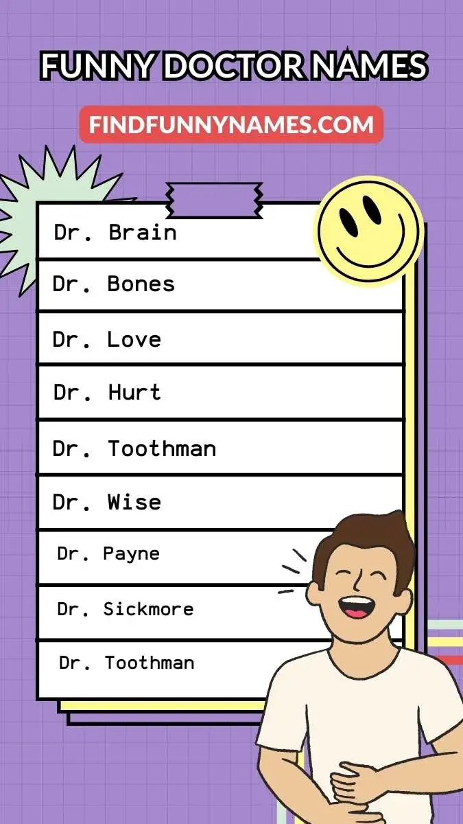 Funny Doctor Names Ideas List