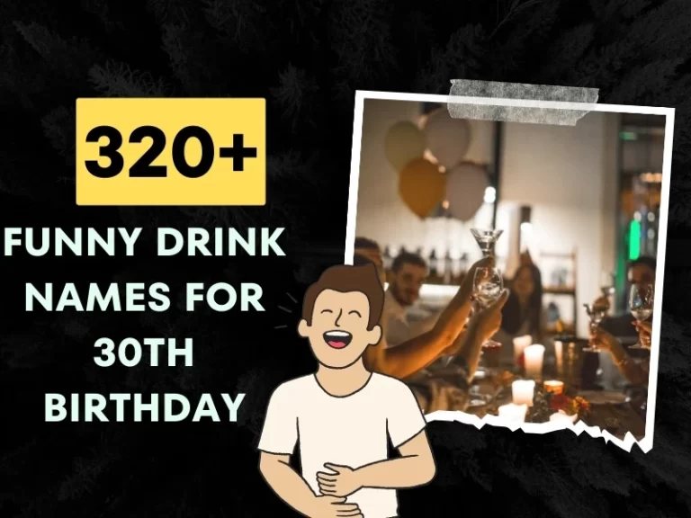 Funny Drink Names For 30th Birthday