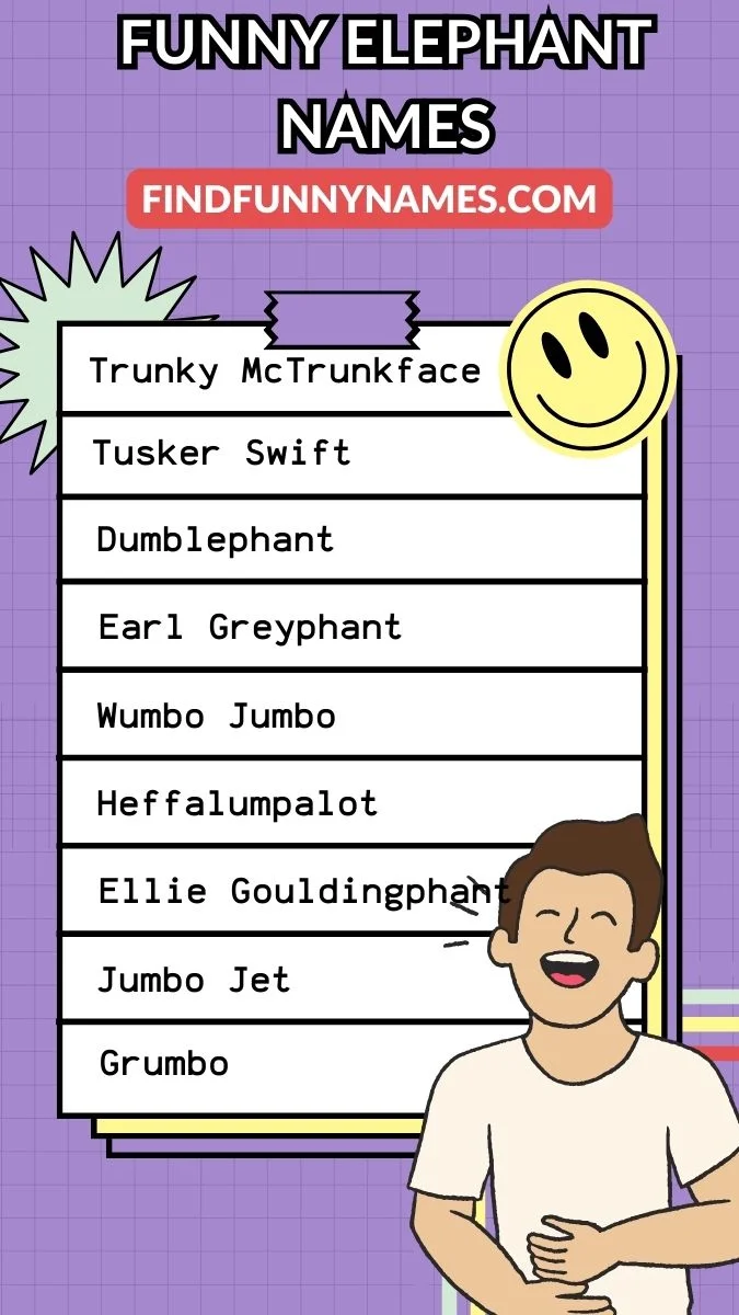 Funny Elephant Names Ideas List