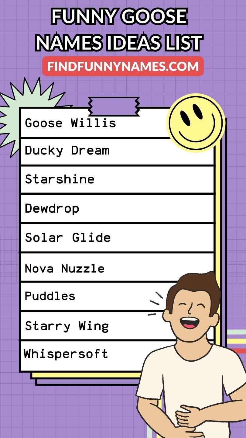 Funny Goose Names Ideas List