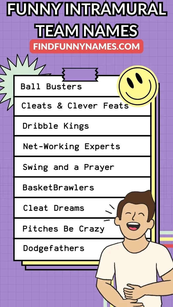 Funny Intramural Team Names Ideas List