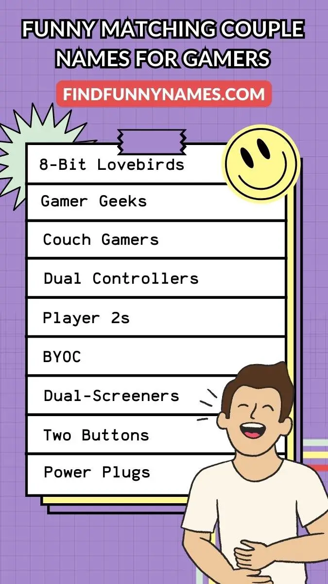 Funny Matching Couple Names For Gamers Ideas List