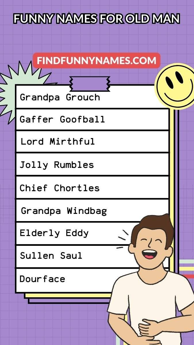 Funny Names For An Old Man Ideas List