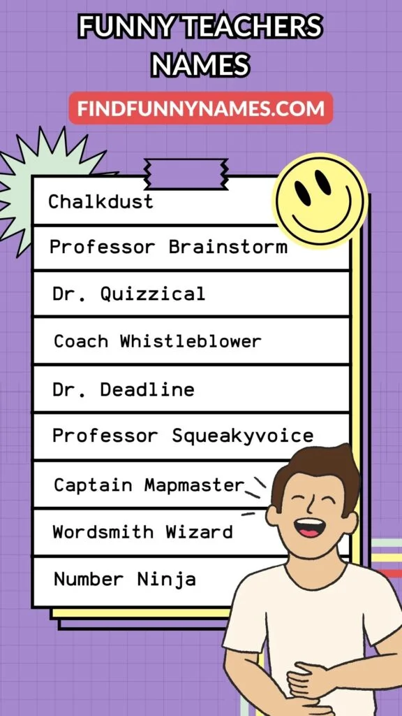 Funny Names For Teachers with Meanings