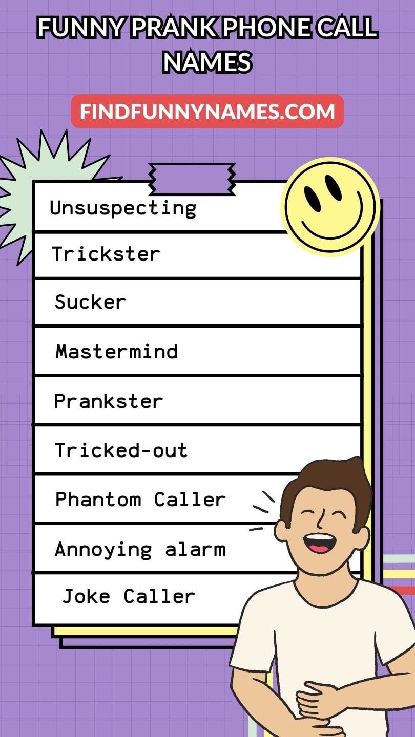 100 Funny Prank Phone Call Names