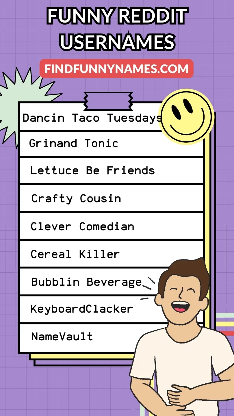 Funny Reddit Usernames Ideas List