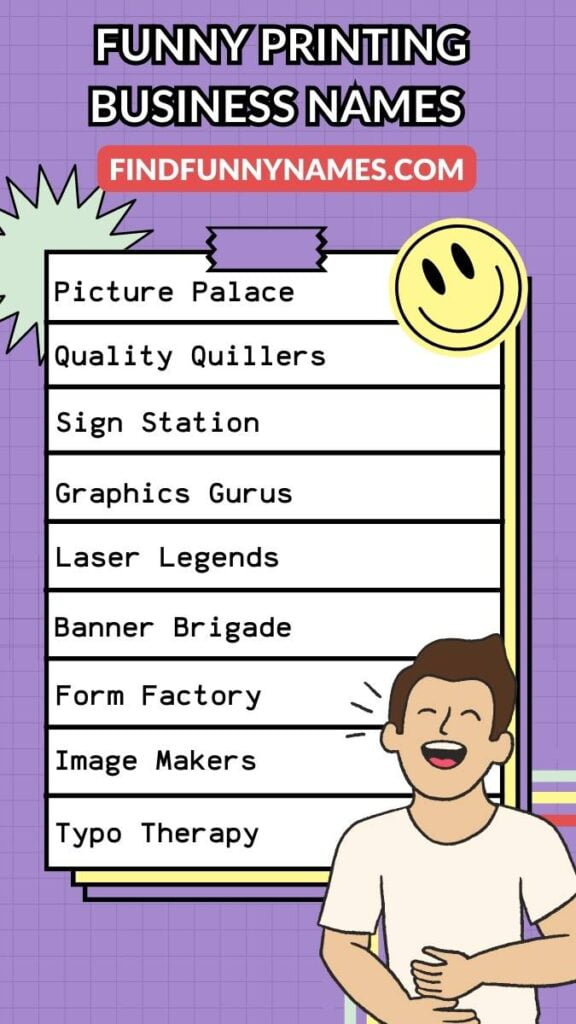 150+ Funny Printing Business Names (Where Creativity Meets Ink)