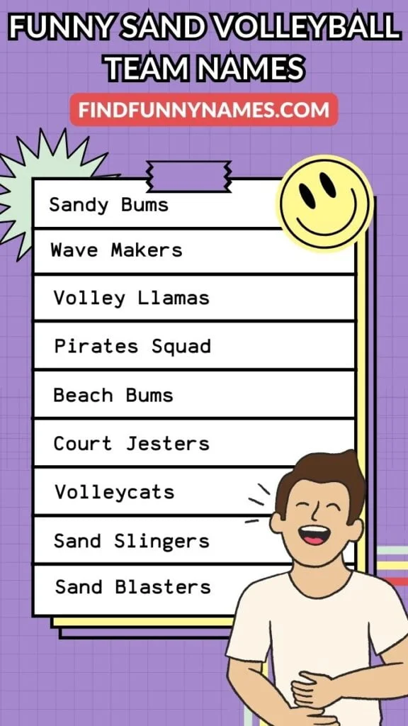 Funny Sand Volleyball Team Names Ideas List 576x1024 
