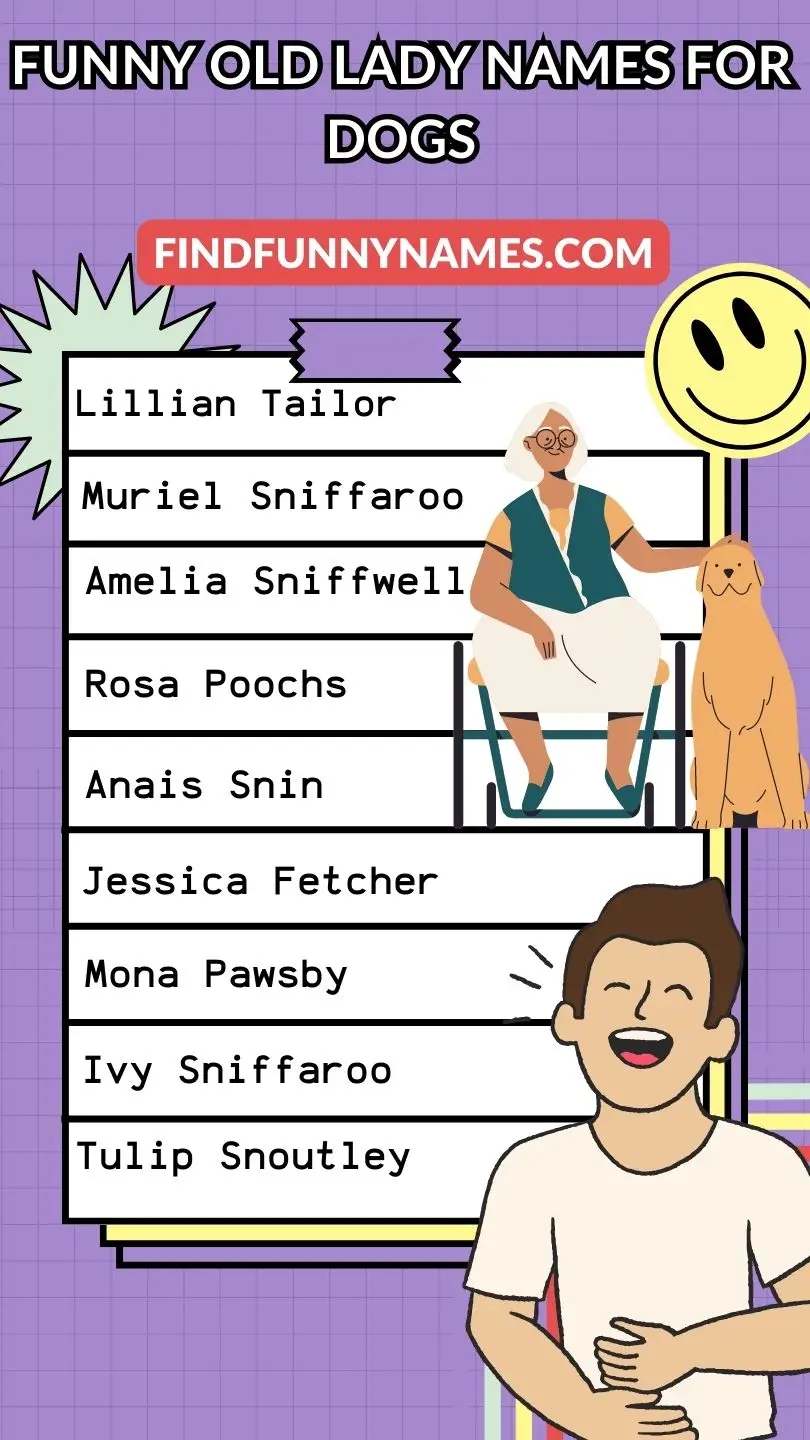 250 Funny Old Lady Names For Dogs Make Your Pup Stand Out