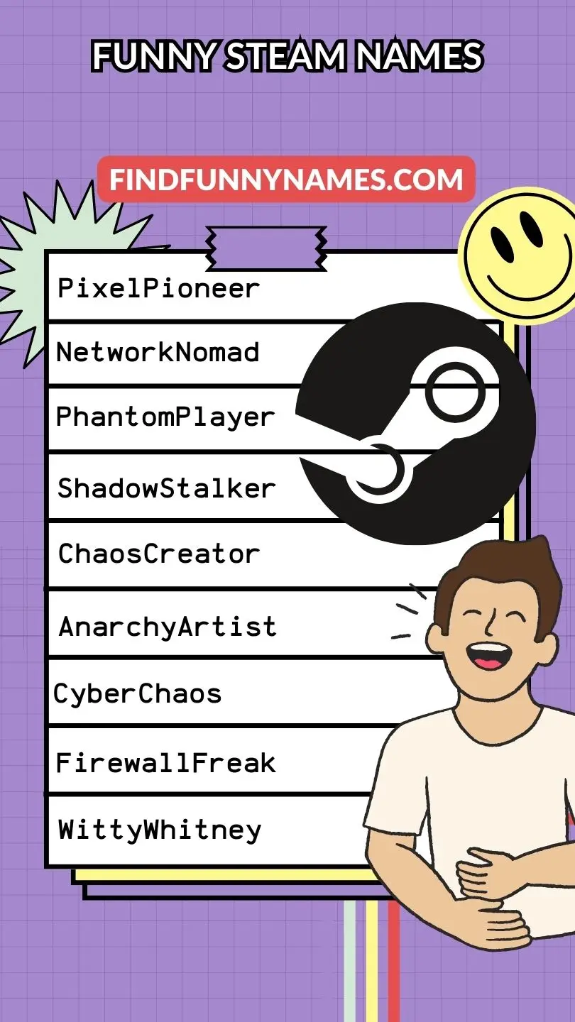List of Funny Steam Names
