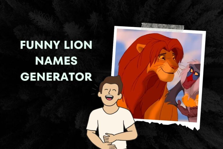 funny lion names generator